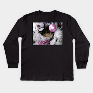 Christmas cat Kids Long Sleeve T-Shirt